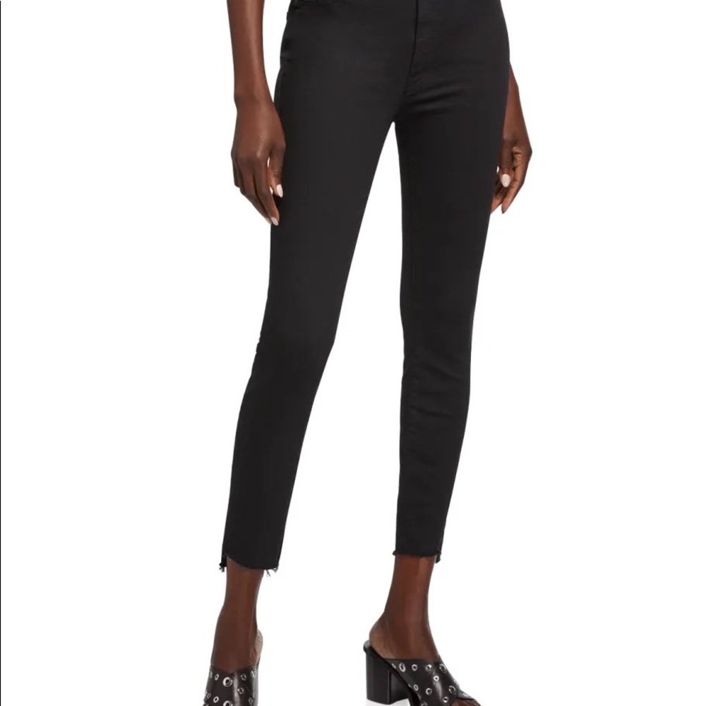 Mother Denim Stunner Zip Ankle Step Fray I'm Not Guilty Wash